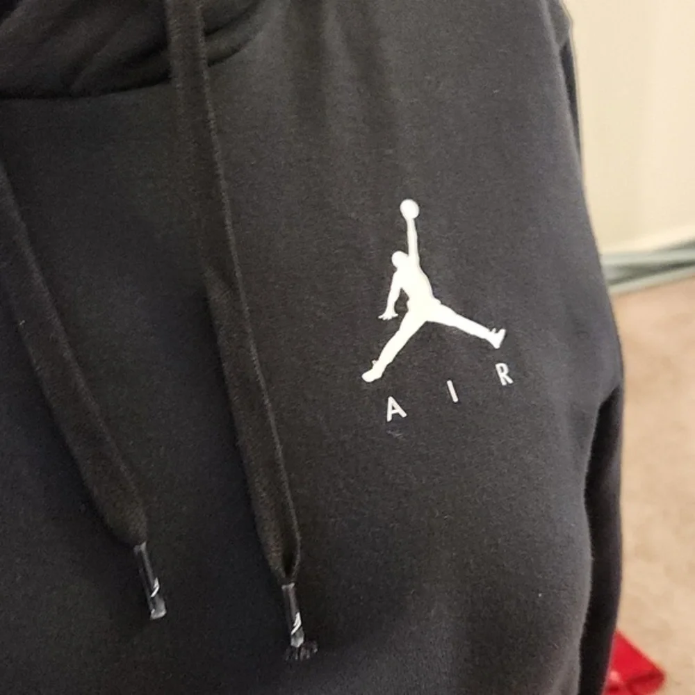 [Air Jordan] Black, White & Red Hoodie - Size S